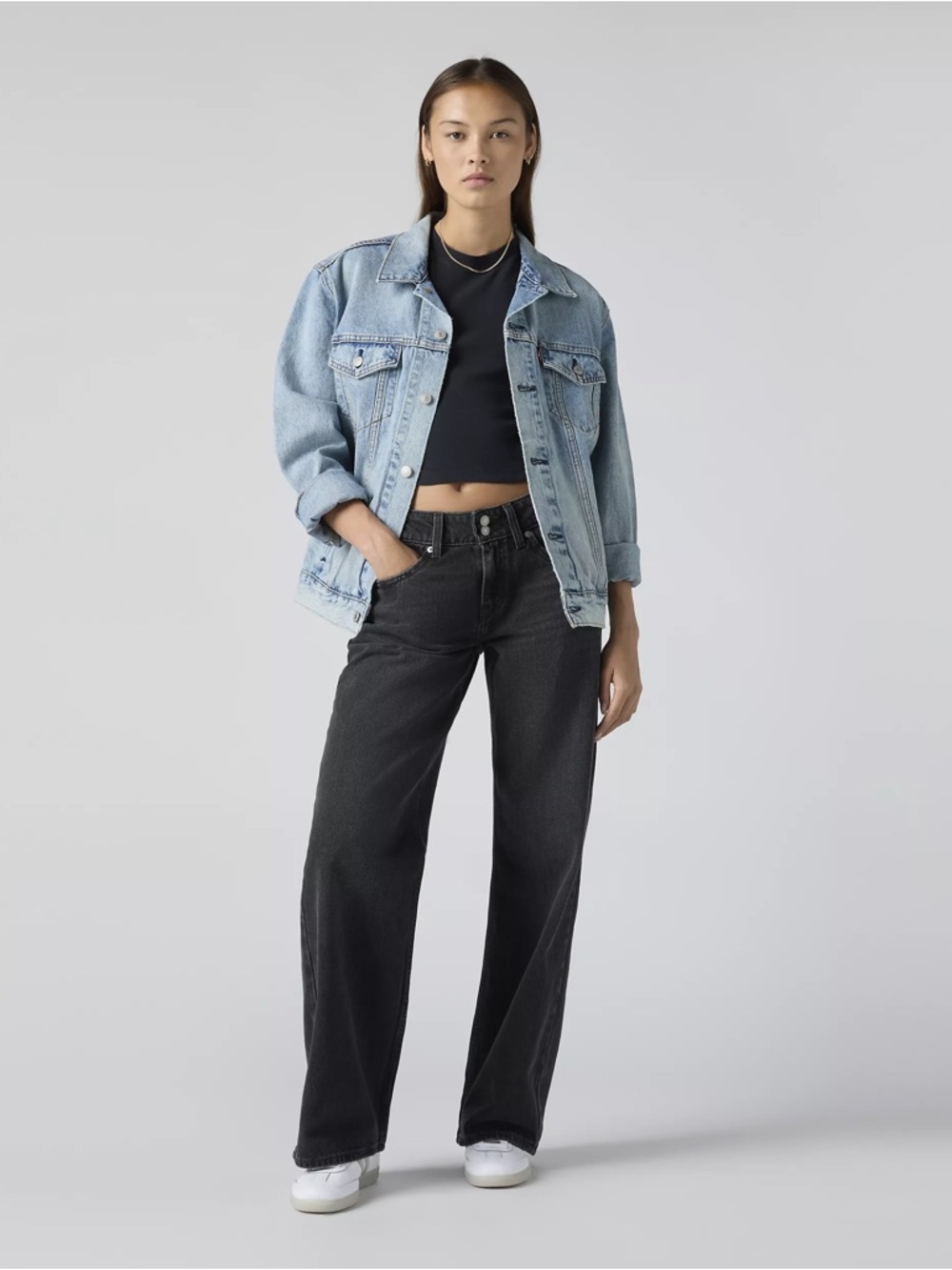 Levi’s Super Low Jeans, Washed Black, 24